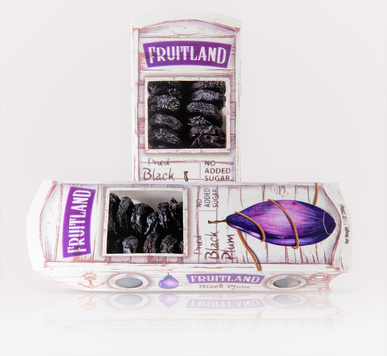 Fruitland dried black plum prunes, no added sugar