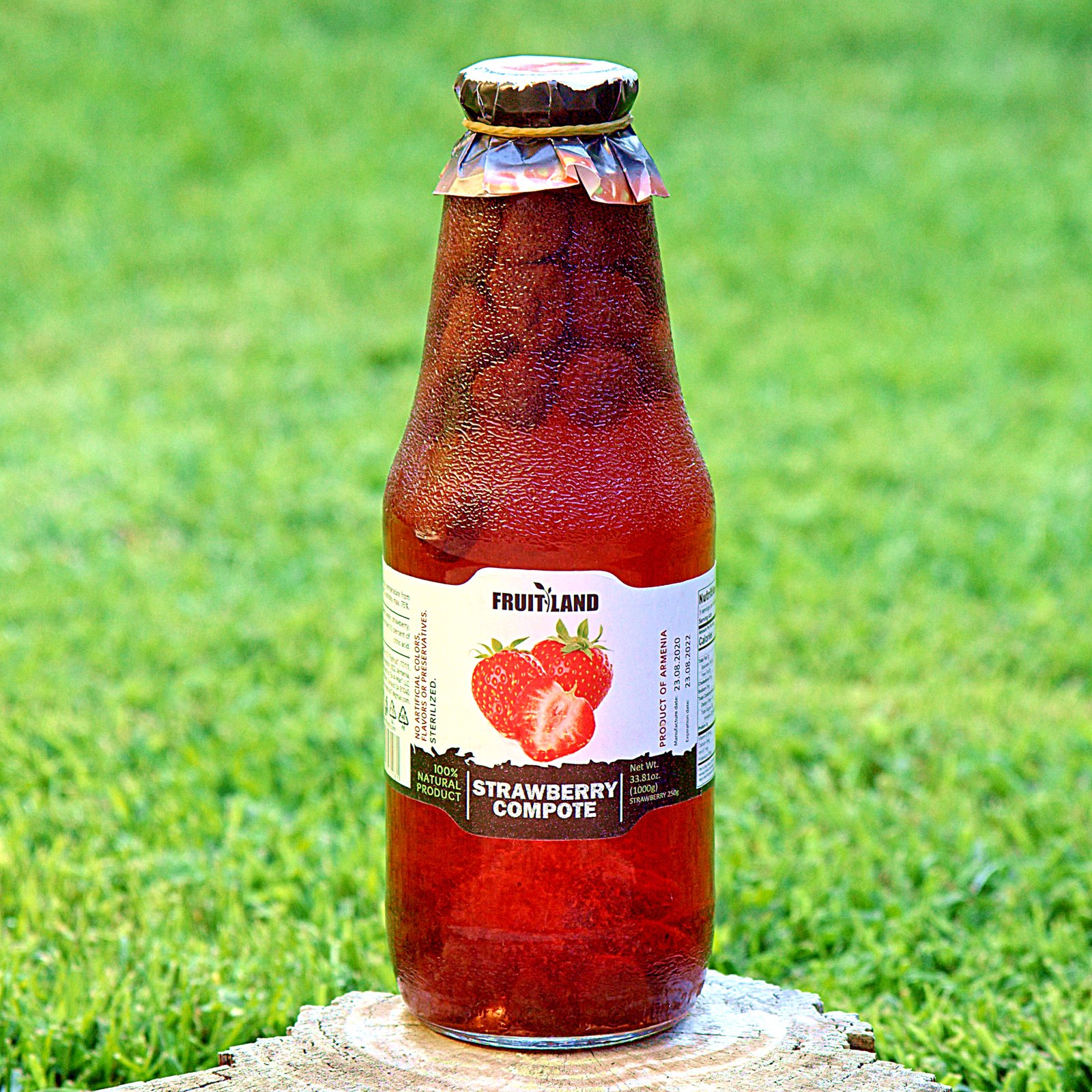 Fruitland strawberry compote, 1 litre